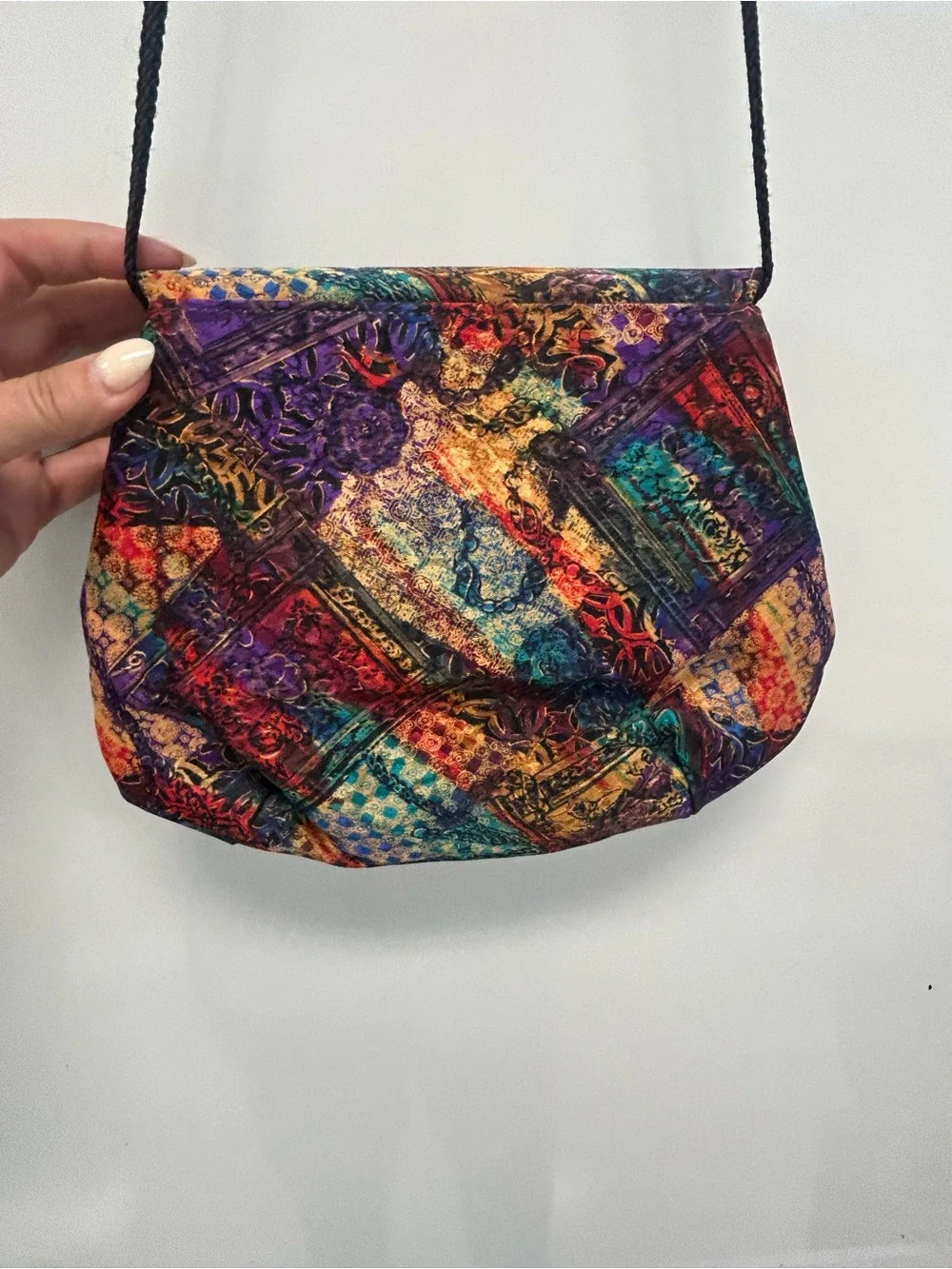 Vintage bohemian Multicolor Patterned Crossbody shoulder Bag